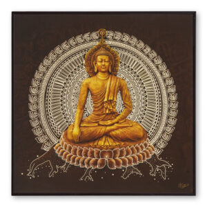 Golden Embossed Wall Painting For Home Decoration, Paintings for Living Room, Modern Art Wall Painting, For Home Decor