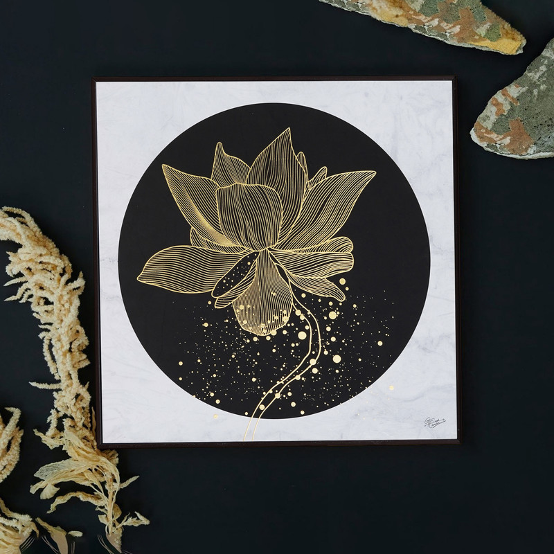 Golden Embossed Wall Painting For Home Decoration, Paintings for Living Room, Modern Art Wall Painting, For Home Decor - Image 3