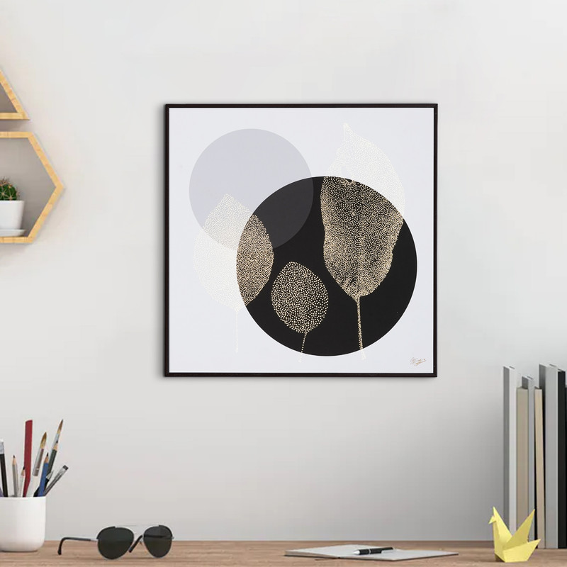 Golden Embossed Wall Painting For Home Decoration, Paintings for Living Room, Modern Art Wall Painting, For Home Decor - Image 4