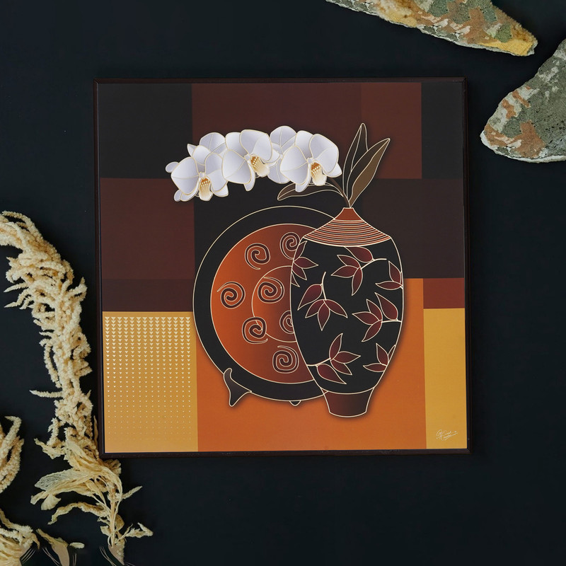 Golden Embossed Wall Painting For Home Decoration, Paintings for Living Room, Modern Art Wall Painting, For Home Decor - Image 3