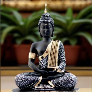 Beautiful Sitting Buddha Idol for Home & Garden - Healing Spirit & Blessing Buddha Statue for Living Room, Peace & Good Luck