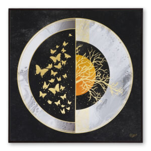 Golden Embossed Wall Painting For Home Decoration, Paintings for Living Room, Modern Art Wall Painting, For Home Decor