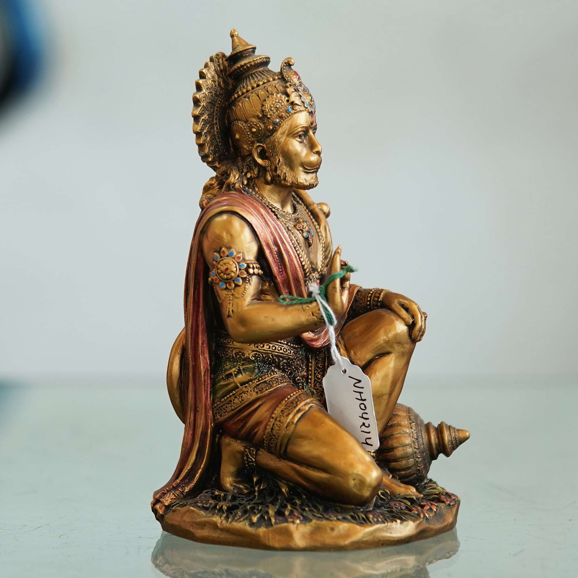 Handcrafted Copper Hanuman Statue | Spiritual Gift & Showpiece, Devotional Home Décor, Pooja Room & Gift Collection, Divine Home & Temple Décor, Traditional Indian Religious Art - Image 3