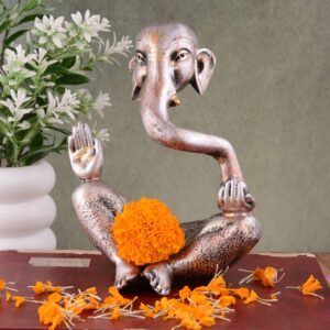 Ganesha Idol (Lord Ganpati) Statue for Home Décor & Office Desk | Shri Ganesh Murti for Pooja Room & Car Dashboard Decoration