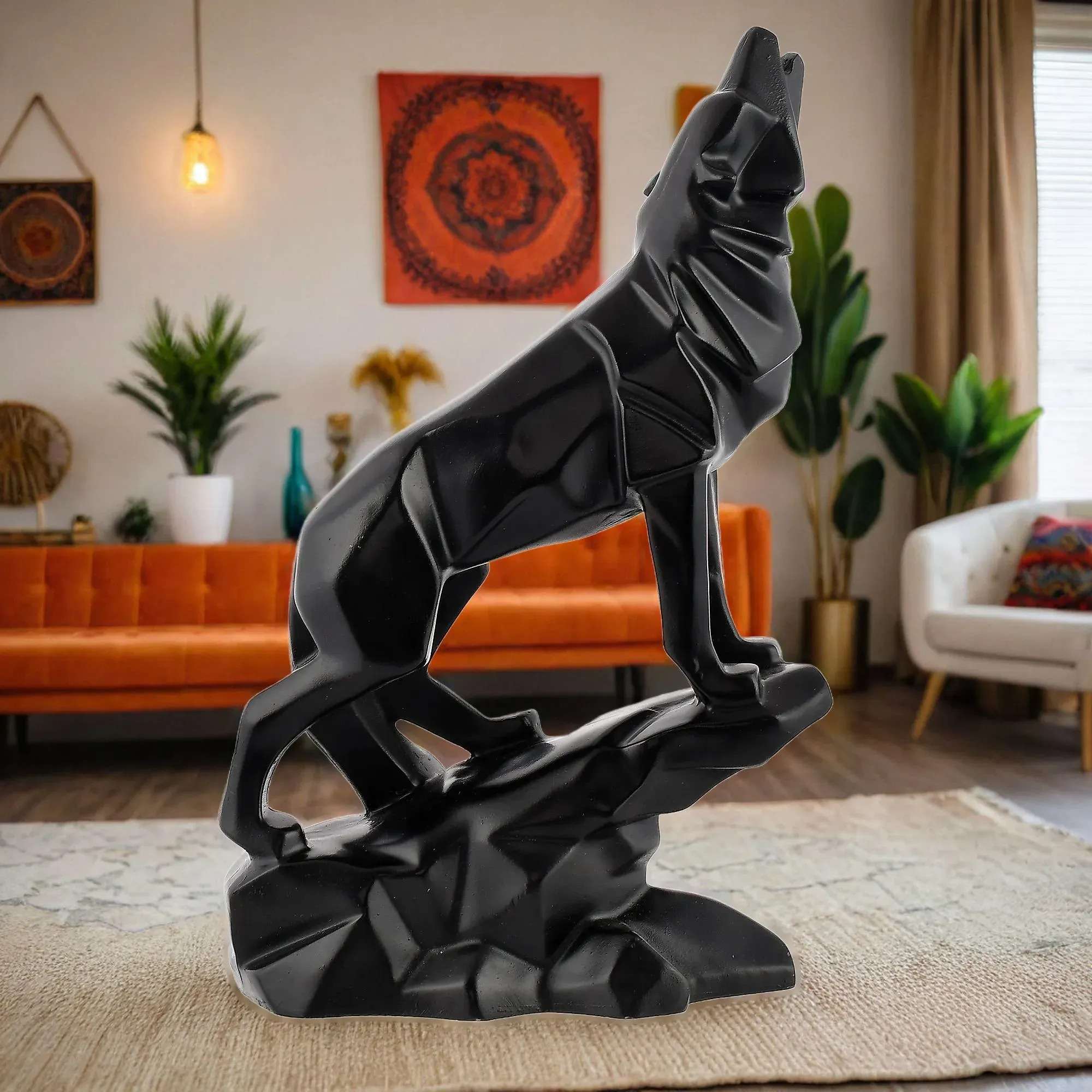 Wolf Figurine in Antique Matt Finish | Artifacts Decorative Statue for Living Room Décor - Image 6