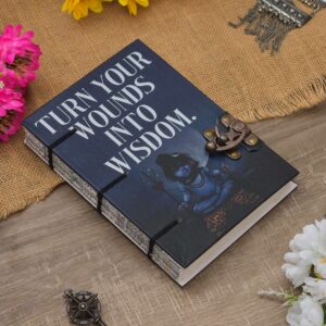 Quote By Oprah Winfrey | Handmade Printed Cardboard Journal Diary with Buckle Lock Unruled 200 Pages Notepad Personal Diaries for Men and Women