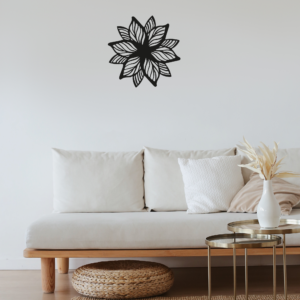 Handcrafted Wooden Flower Mandala Wall Art | Large Boho Spiritual Home Décor for Living Room & Bedroom