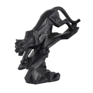 Modern Geometrical Panther Statue | Resin Leopard & Jaguar Showpiece for Home Décor