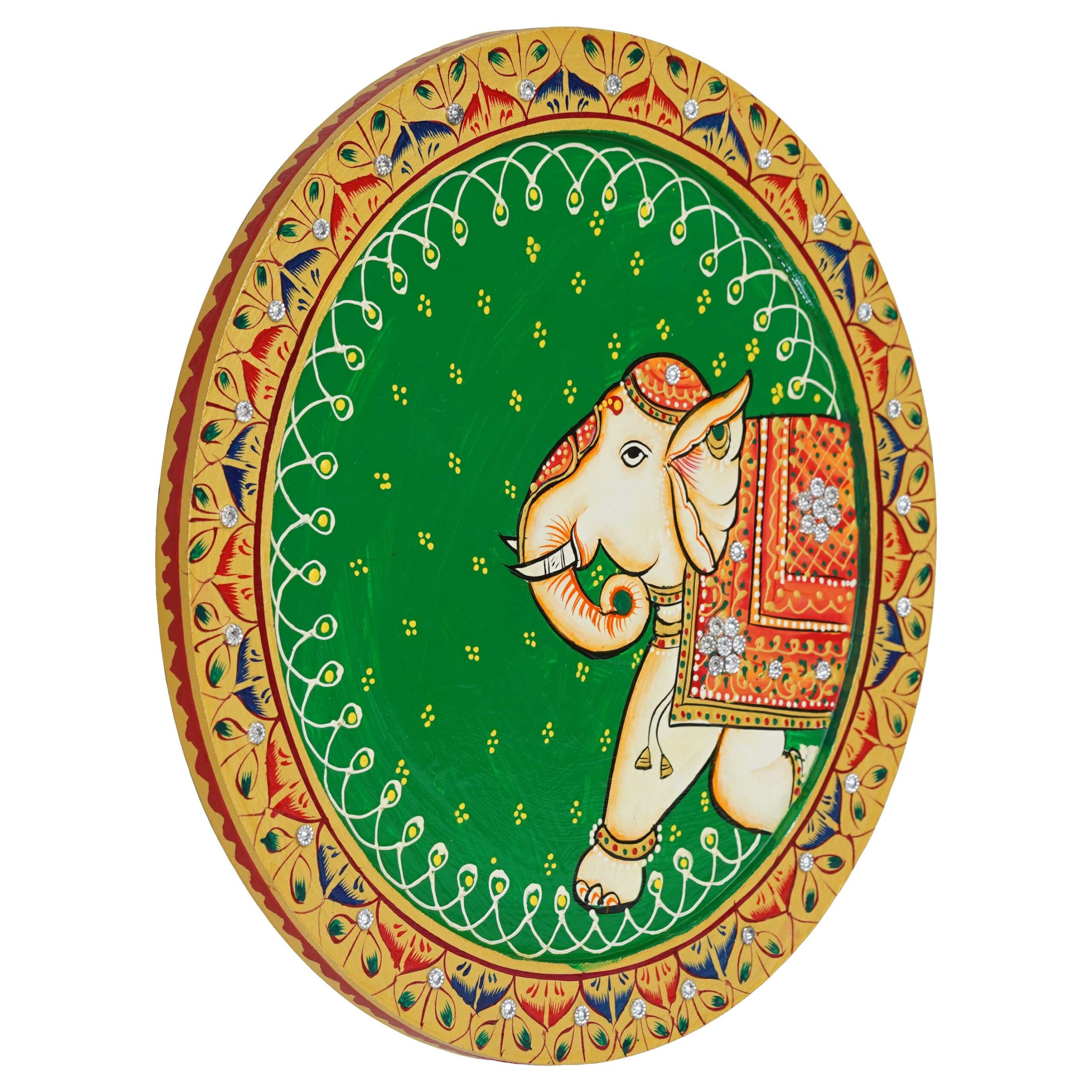 Hand Painted Pichwai Painting | Elephant with Floral Motifs | Traditional Indian Wall Art for Home Décor & Vastu Spiritual Gift - Image 6