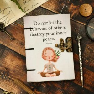 Dalai Lama Motivational Quotes Diary 250Gsm Paper 100% Recycled Cotton Free Handmade Paper Diary with Lock