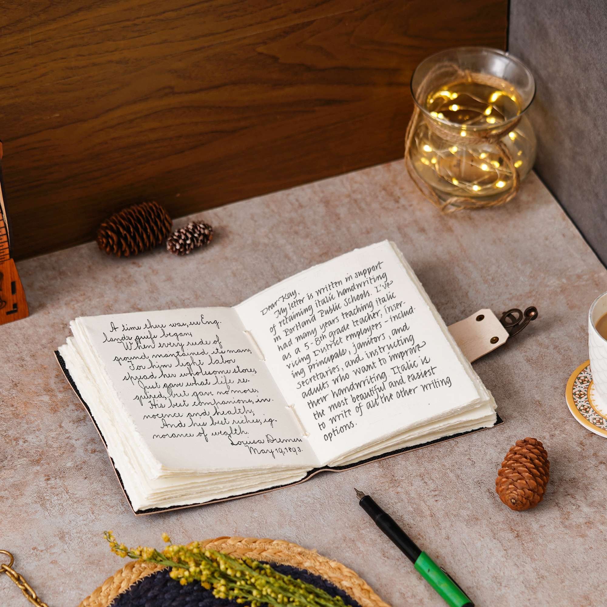 Ace Of Spade | Vintage Handmade Genuine Leather Journal | Premium Antique Lock Closure | 200 Handmade White Pages - Image 3