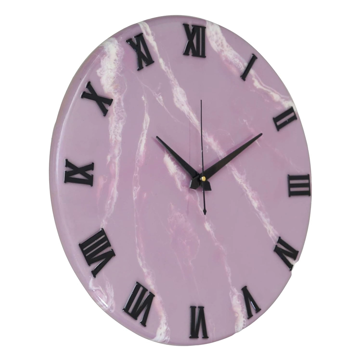 Exquisite Wooden Handmade Wall Clock (16 Inch) | Pink & White Printed Acrylic Face | Decorative Big Size Clock for Home & Office Décor - Image 8