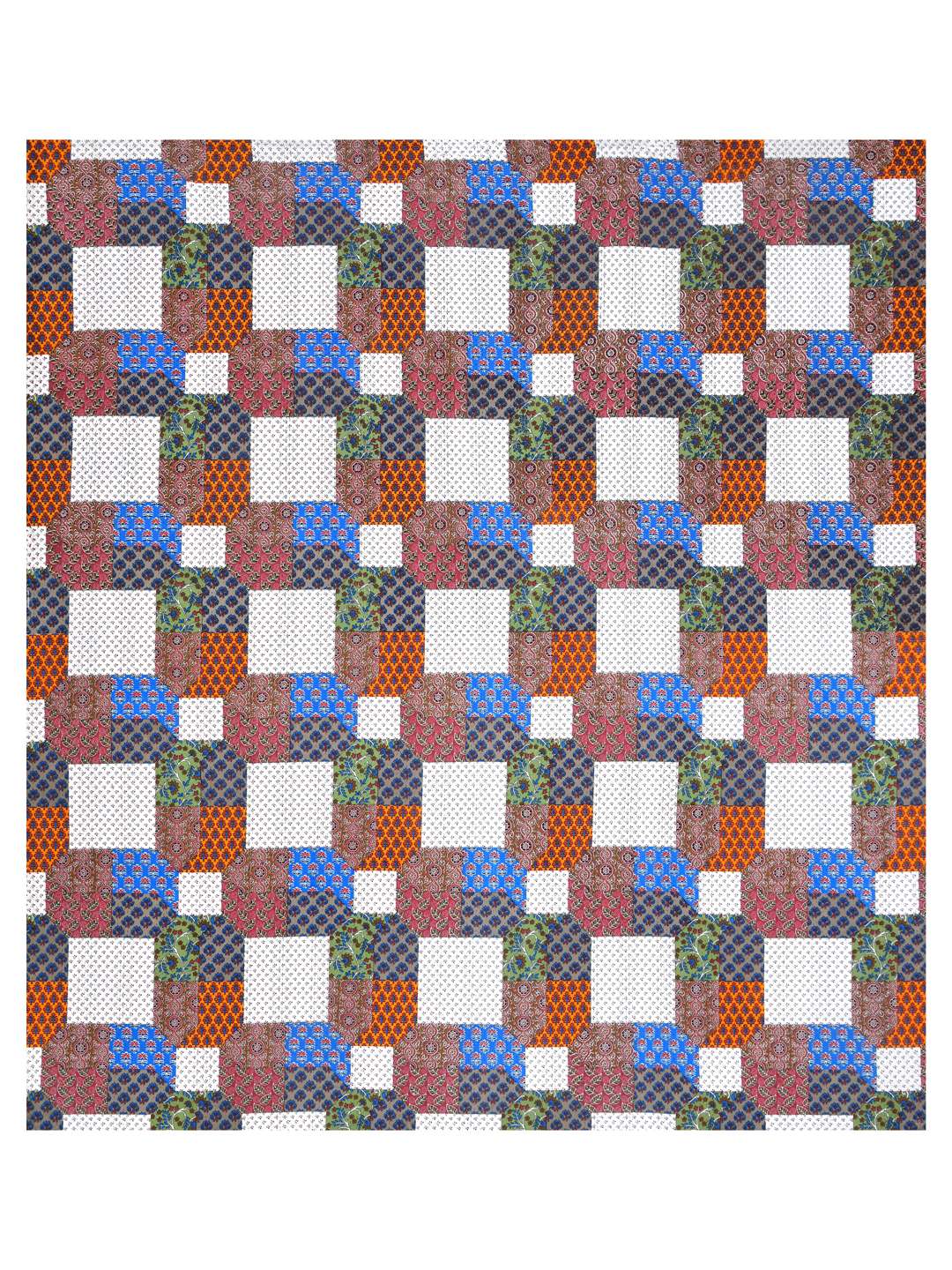 White Floral Printed Pure Cotton - King Bedsheet With 2 Pillow Covers - Image 6