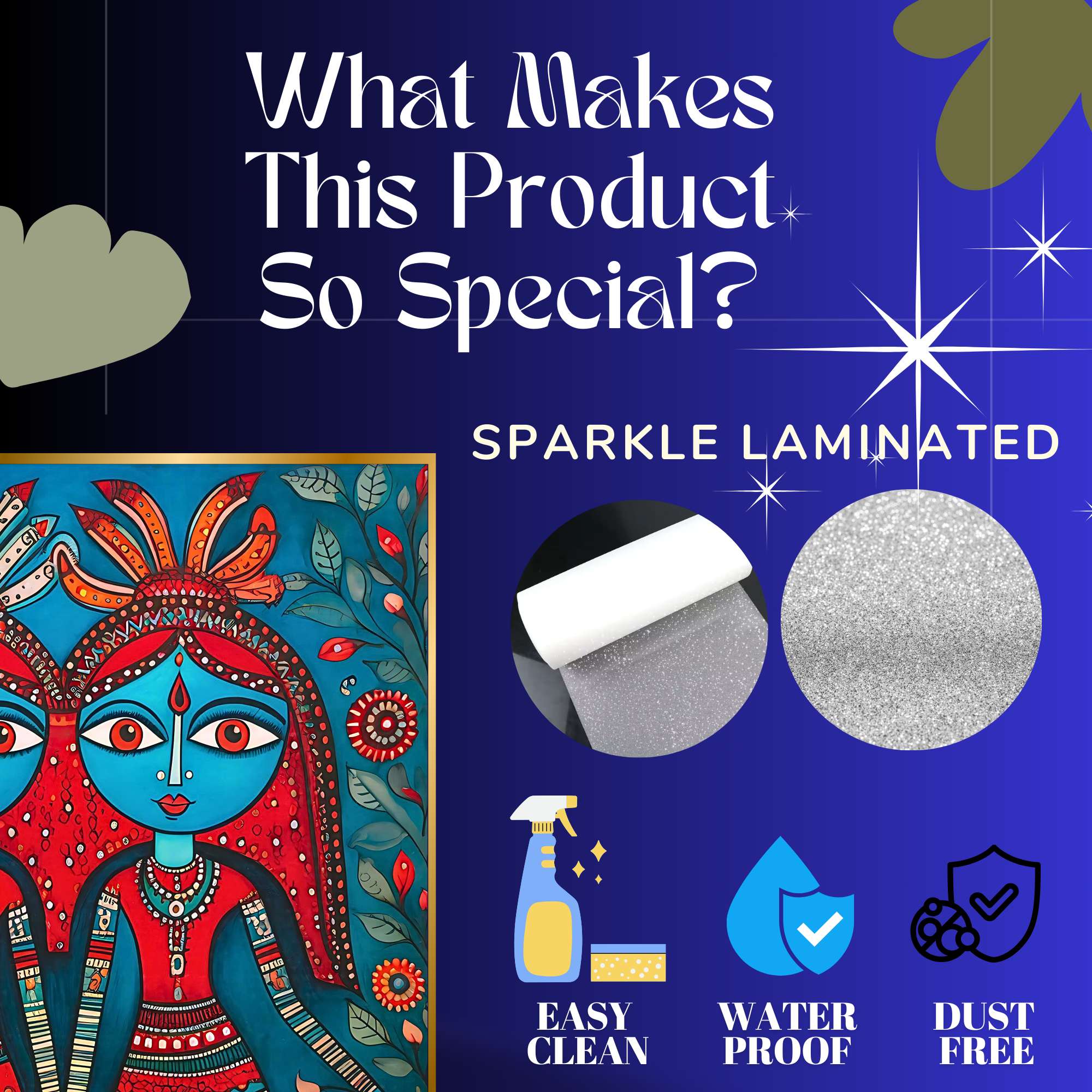 Set of Four Wall Paintings for Wall Decoration Golden Framed Wall Paintings for Living Room & Bedroom Wall Art for Home Decoration & Office Wall Décor (13x10 inch CH-GD4-9) - Image 4