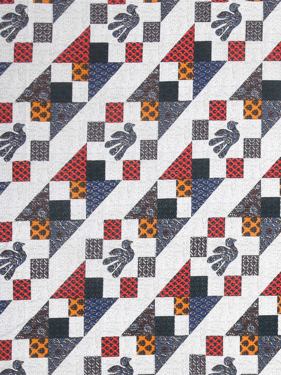 White & Grey Floral Pure Cotton - King Bedsheet With 2 Pillow Covers - Image 7