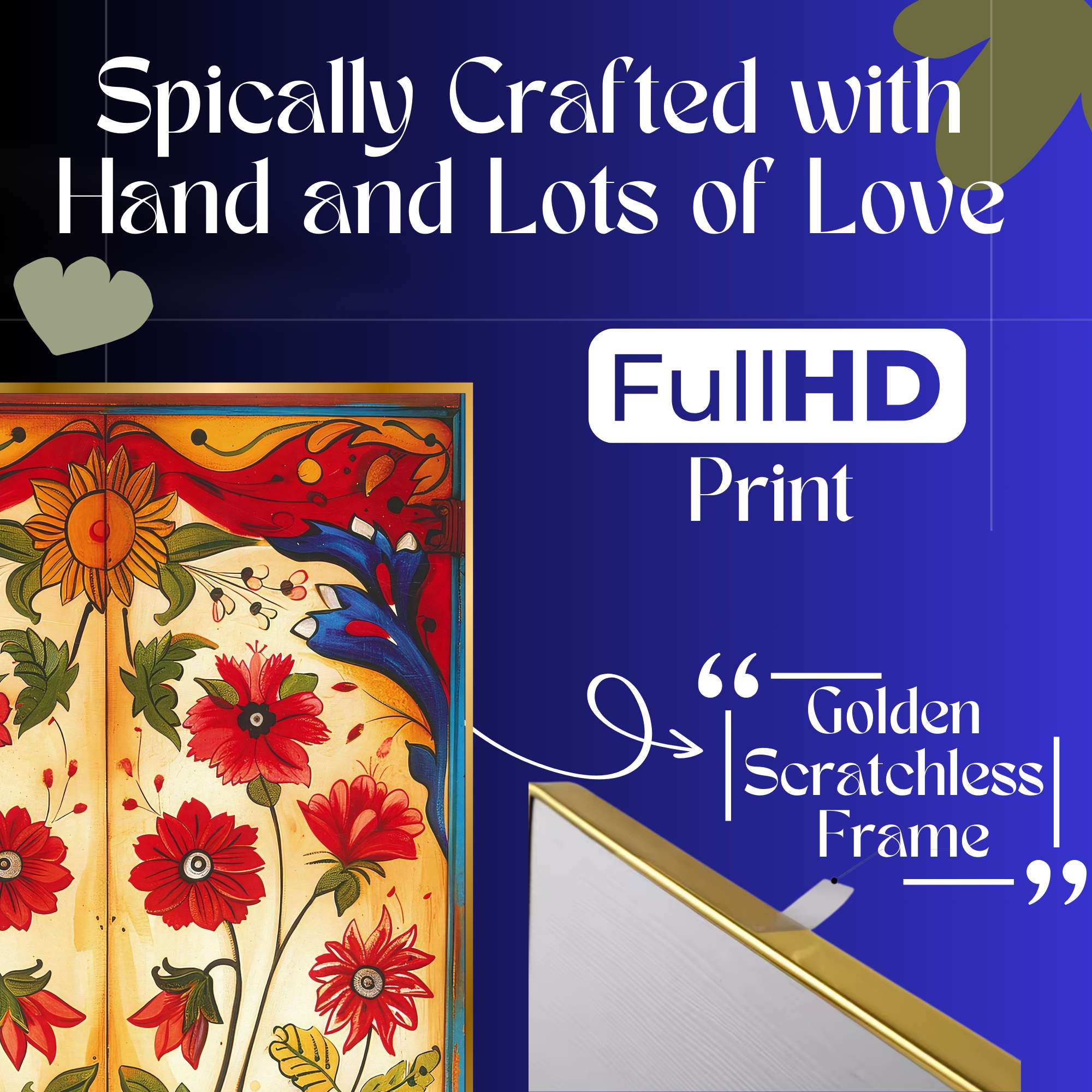 Set of Four Wall Paintings for Wall Decoration Golden Framed Wall Paintings for Living Room & Bedroom Wall Art for Home Decoration & Office Wall Décor (13x10 inch CH-GD4-5) - Image 3