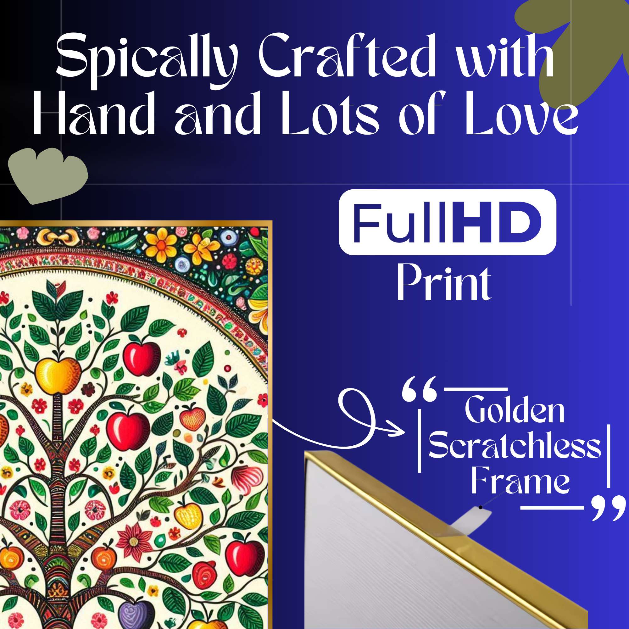 Set of Four Wall Paintings for Wall Decoration Golden Framed Wall Paintings for Living Room & Bedroom Wall Art for Home Decoration & Office Wall Décor (13x10 inch CH-GD4-7) - Image 3