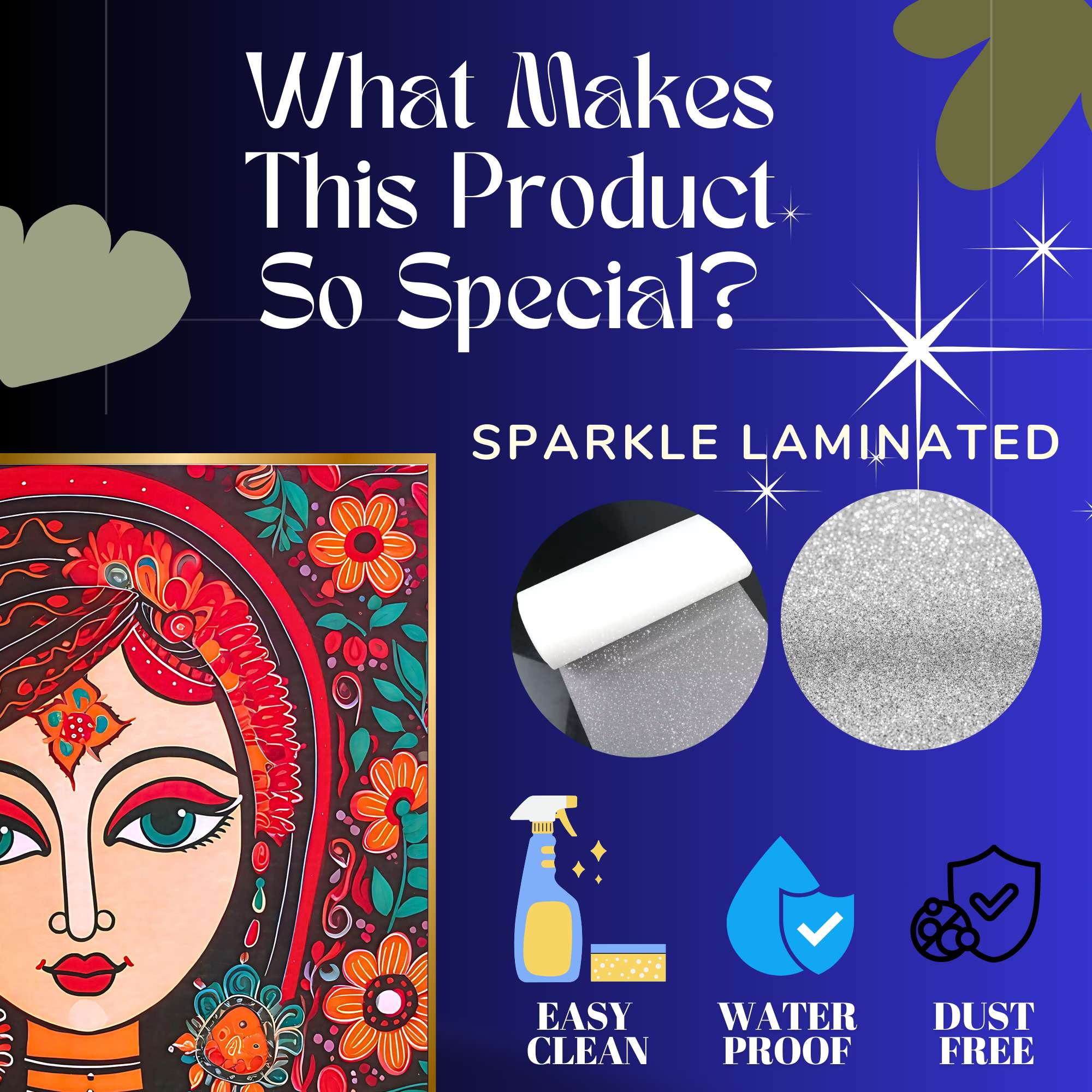 Set of Four Wall Paintings for Wall Decoration Golden Framed Wall Paintings for Living Room & Bedroom Wall Art for Home Decoration & Office Wall Décor (13x10 inch CH-GD4-12) - Image 4