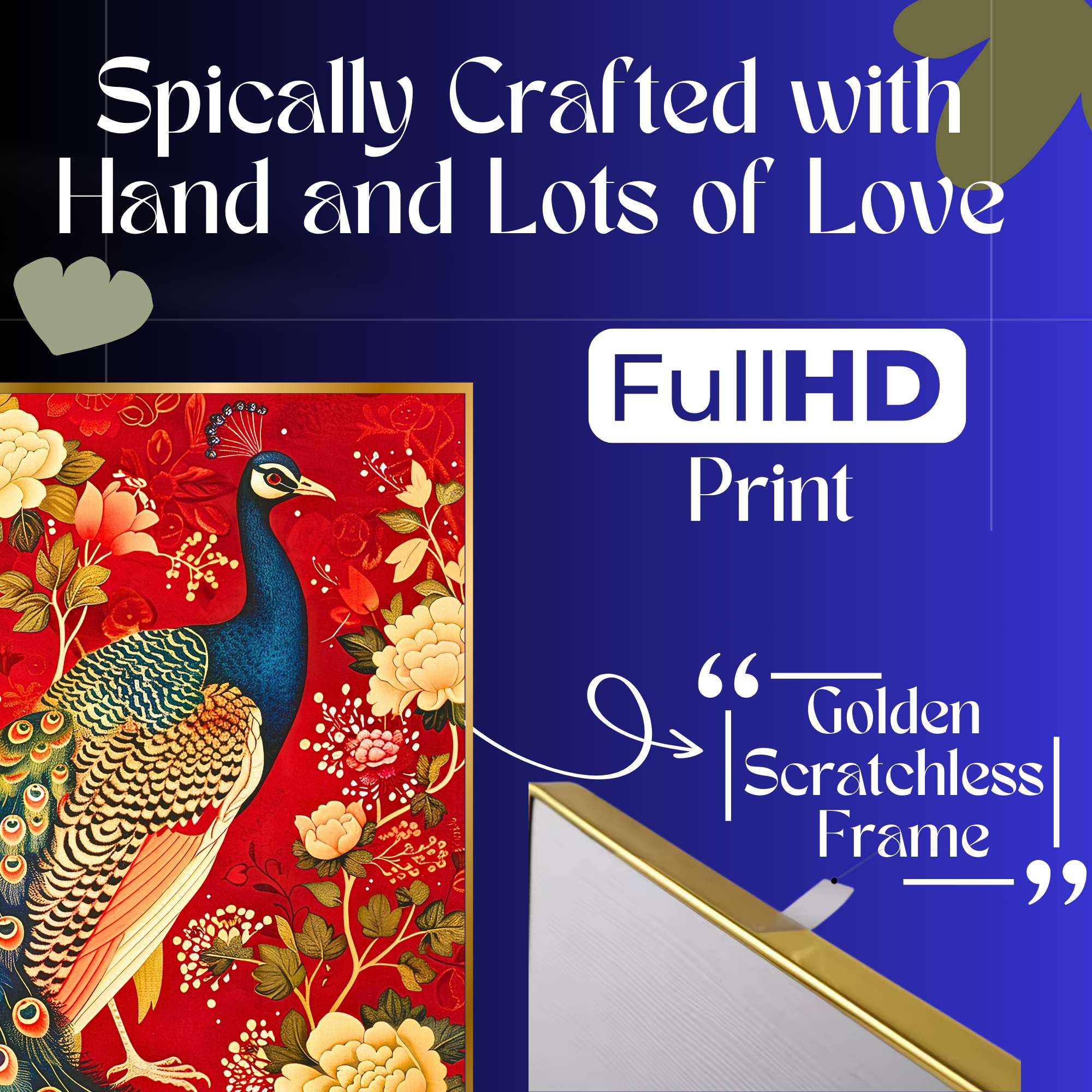 Set of Four Wall Paintings for Wall Decoration Golden Framed Wall Paintings for Living Room & Bedroom Wall Art for Home Decoration & Office Wall Décor (13x10 inch CH-GD4-10) - Image 3