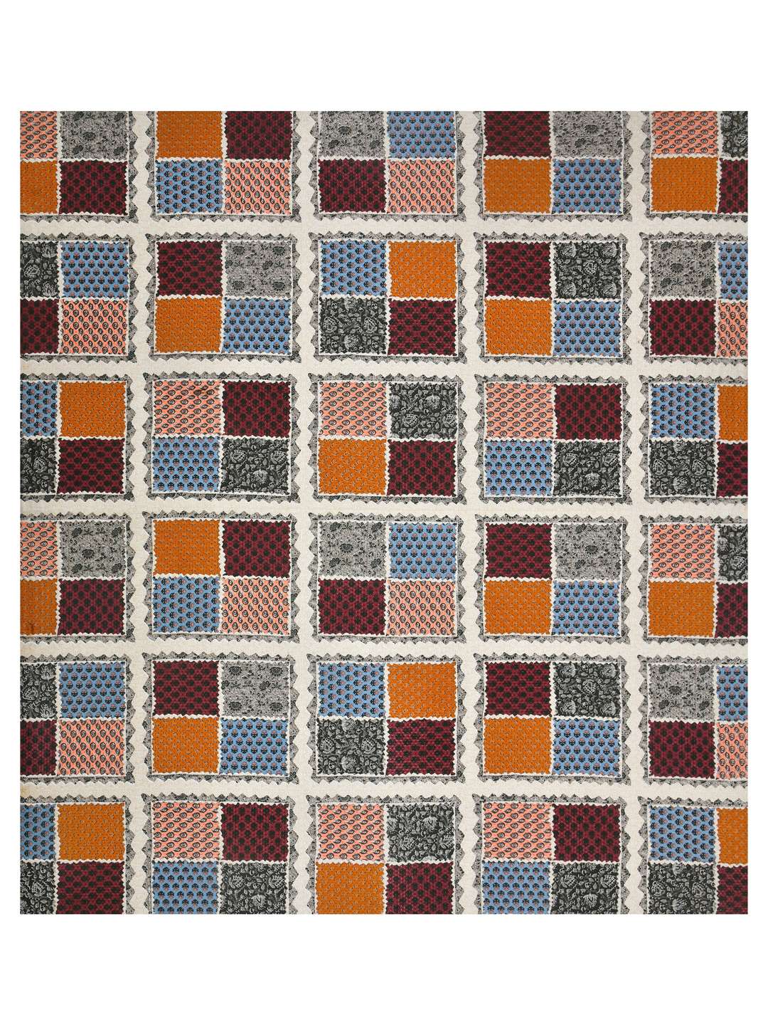 Pure Cotton Block Print Jaipuri Bedsheet - King Size - Square Harmony - Image 7