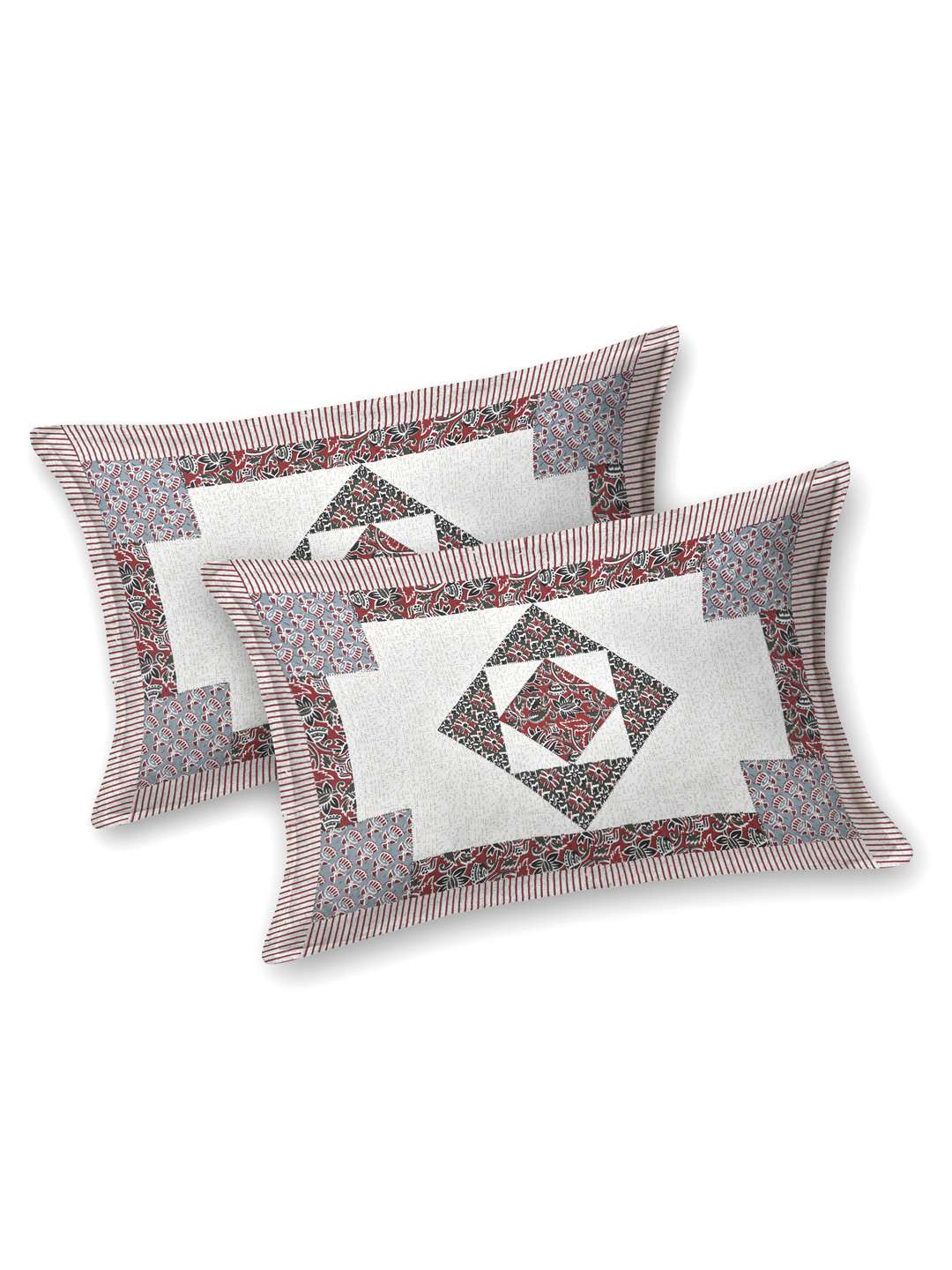 Pure Cotton Block Print Jaipuri Bedsheet - King Size - Vibrant Mosaic - Image 5