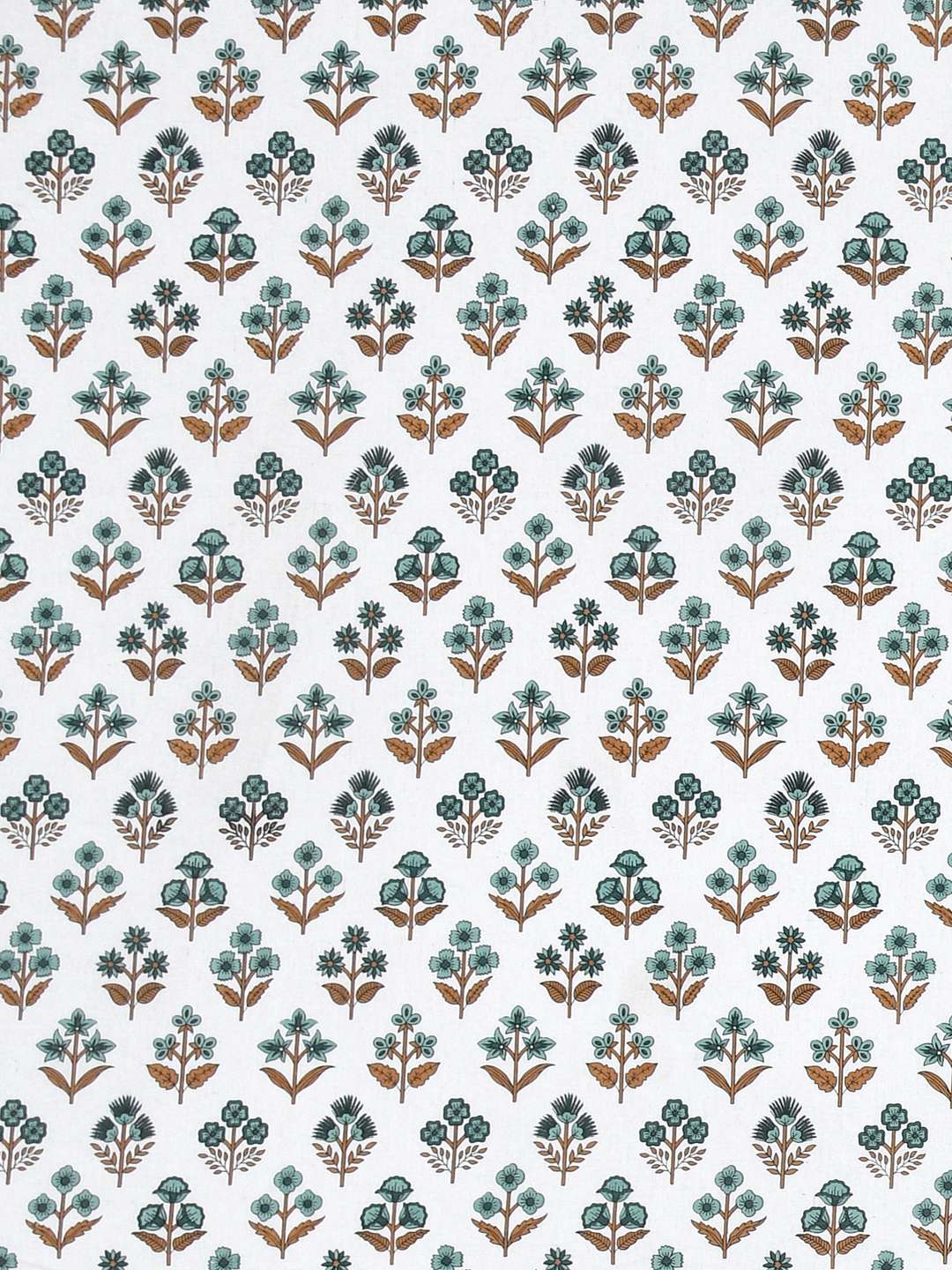 White Floral Printed - Pure Cotton King Bedsheet With 2 Pillow Covers - Image 5