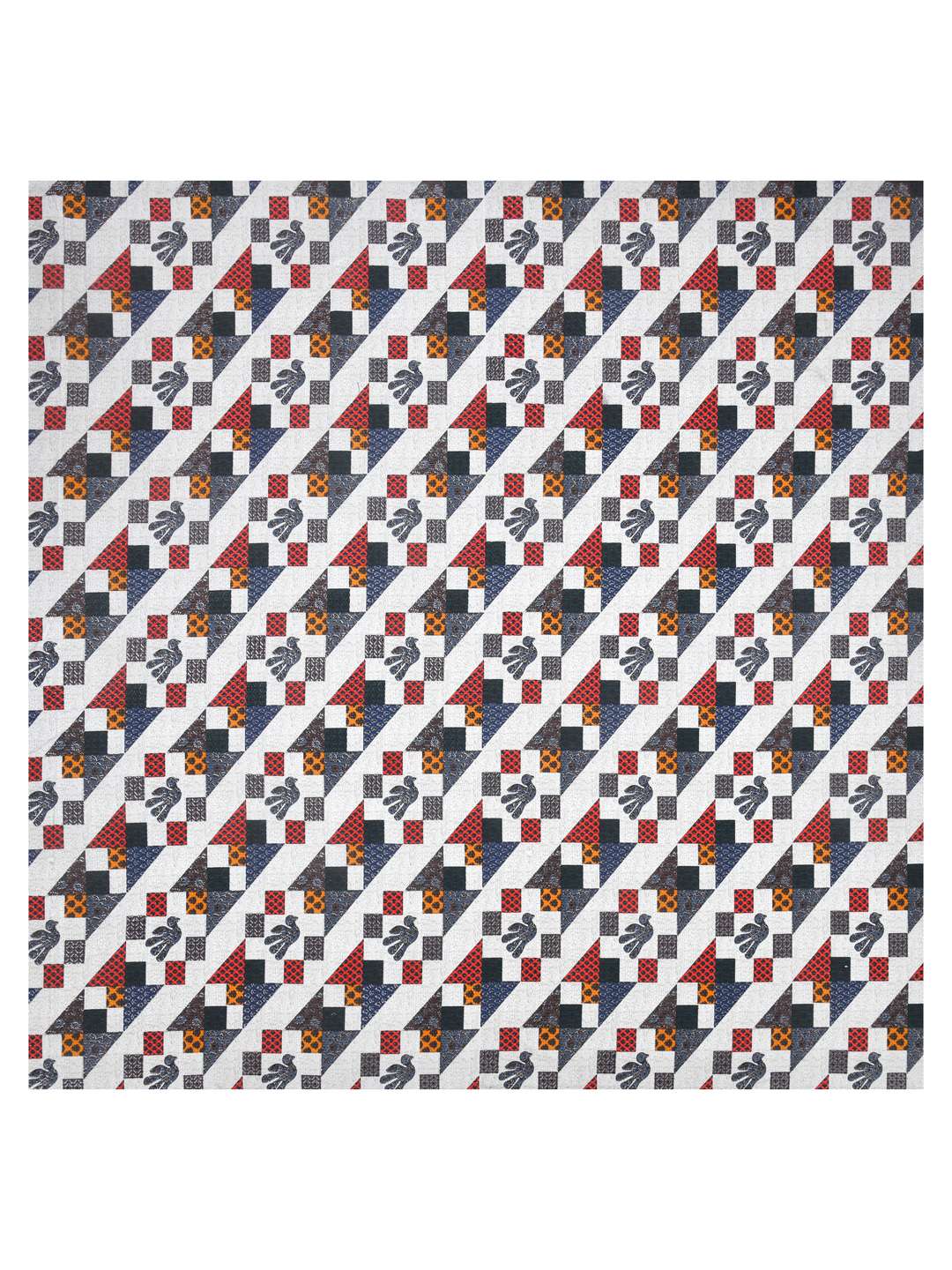 White & Grey Floral Pure Cotton - King Bedsheet With 2 Pillow Covers - Image 5